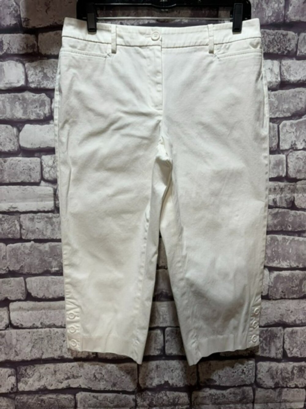 Talbots White Skimmer Crop Pants Size 8P